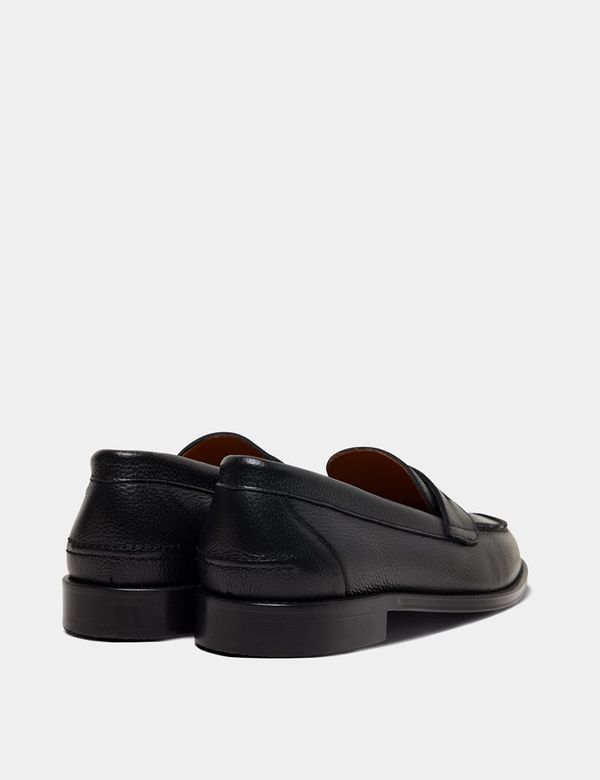 Men's Black Penny Loafer | Hawes & Curtis