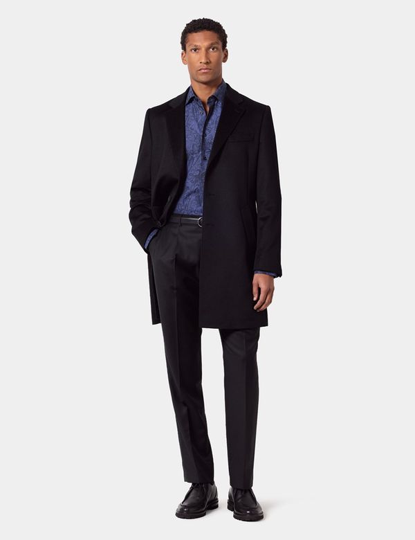 green emerald velvet dress Men's Formal Slim Fit Stretch Shirt In Navy