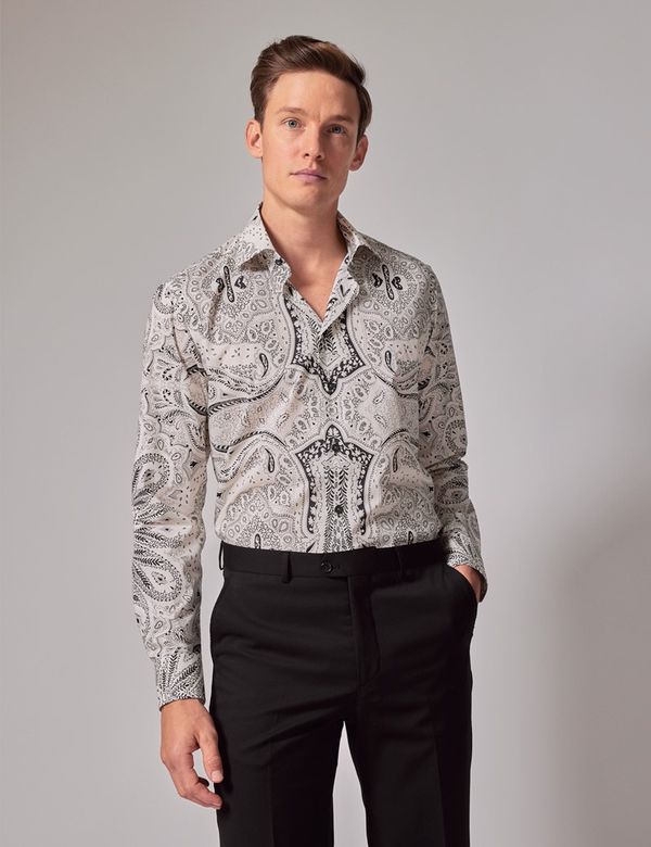 FW23 Collection Crew Sweat Shirt - C/PE Paisley Velour Jq