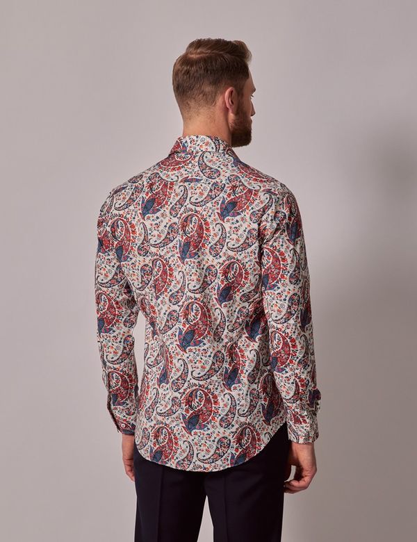 【関税・送料込】Paisley contrast t-shirts - 1050 Amazon.com: White with Black Contrast Designer Dress Shirts