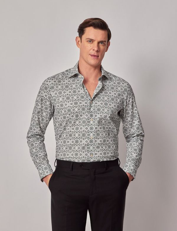 abstract dress shirts Abstract Interlaced Foil Shirt