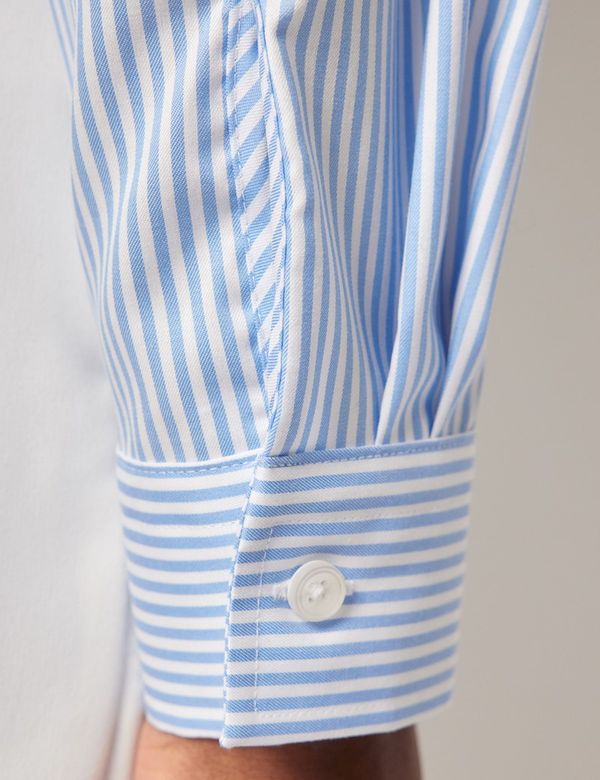 Blue/White Fine Striped Shirt main image 0