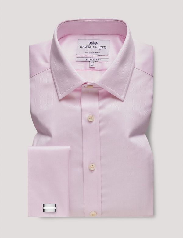 men's slim-fit non-iron herringbone dress shirt Wilkes & Riley Herringbone Dress Shirts White / 17.5 / 32/33 Tailored Fit main image 0