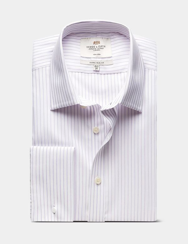 Mens Oxford Stripe  Shirt Lilac Breeze