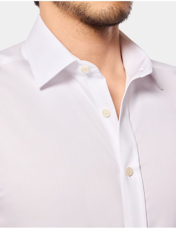 Men's Non-Iron White Twill Extra Slim Shirt