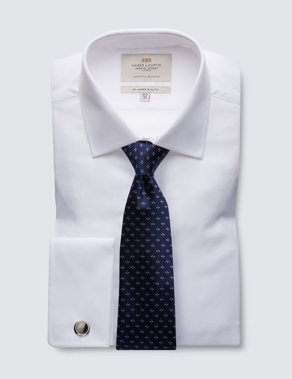 Calvin Klein Slim Fit Poplin Solid French Cuff White main image 0