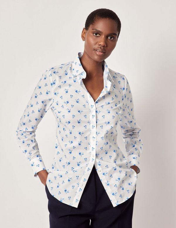 blue floral dress shirt Floral Print Shirt  Gorsuch