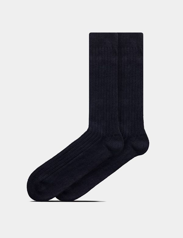 Navy Ribbed 1913 Socks