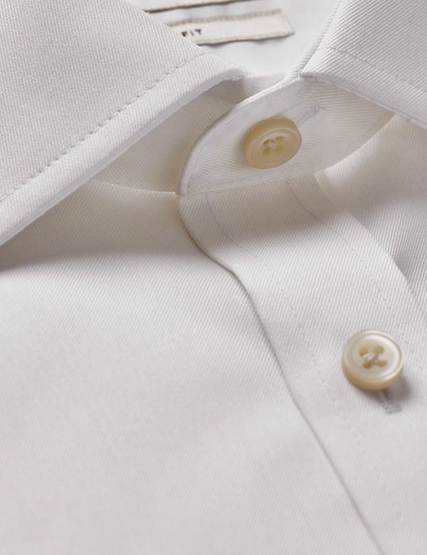 Slim Fit White Twill Non-Iron Shirt