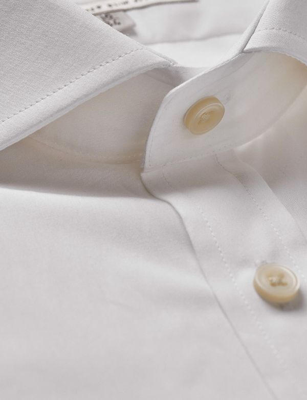 Slim Fit White Poplin Shirt