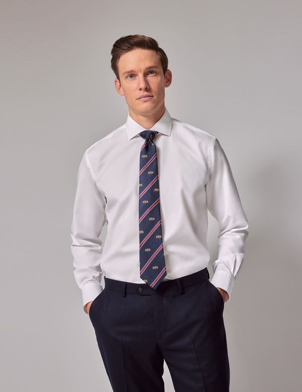 Men's 110th Anniversary White Poplin Slim Shirt - Windsor