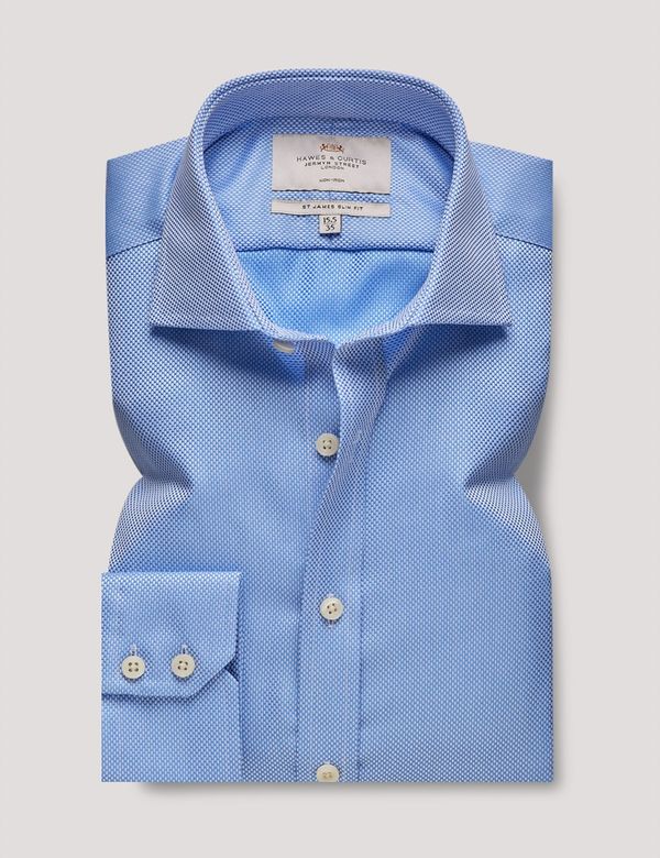 Classic Blue Dobby Slim Shirt main image 0