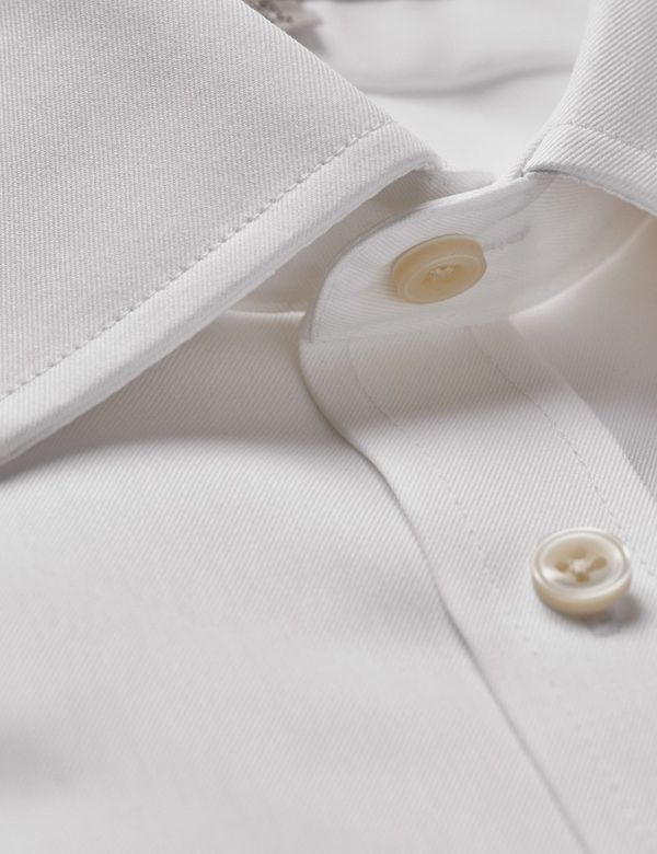 Slim Fit White Fine Twill Non-Iron Shirt