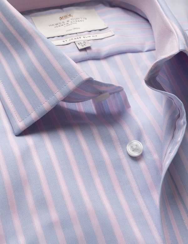 open lace back dress Men's Pink & Blue Grid Dress Shirt (Performance Stretch Long Sleeve)   Twillory