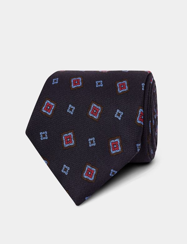 Navy & Red Medallion 1913 Tie