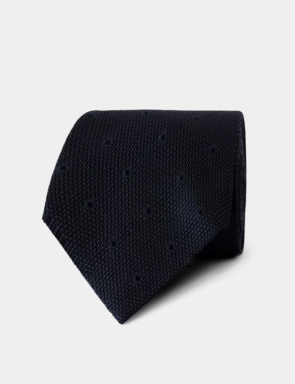 Navy Tonal Spot Grenadine 1913 Tie