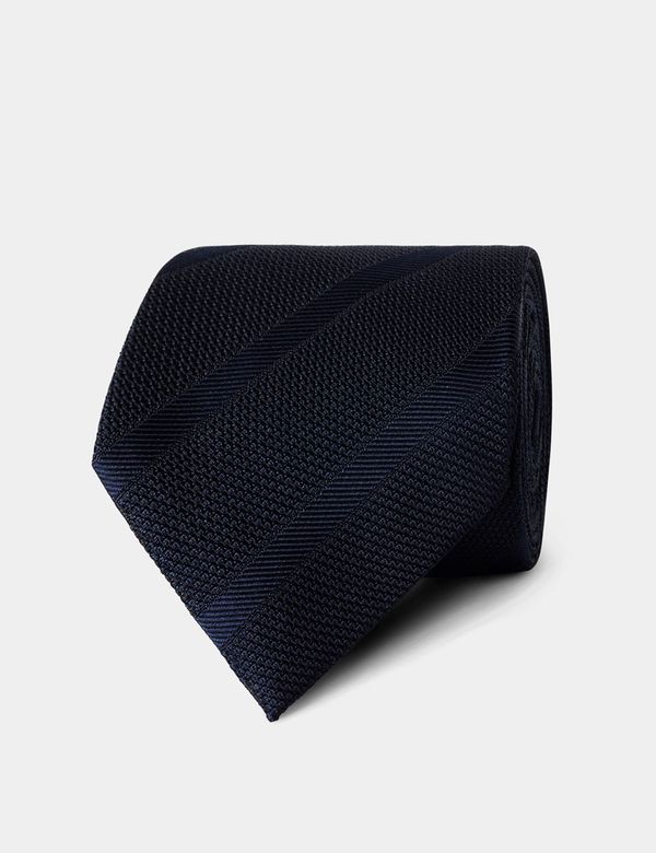 Navy Tonal Stripe Grenadine 1913 Tie