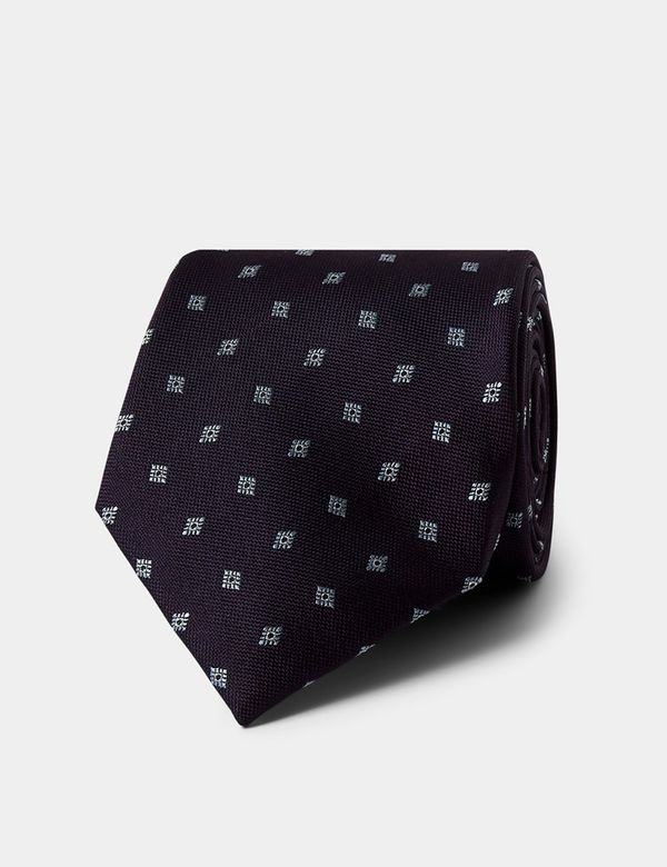 Plum Micro Diamond Tie