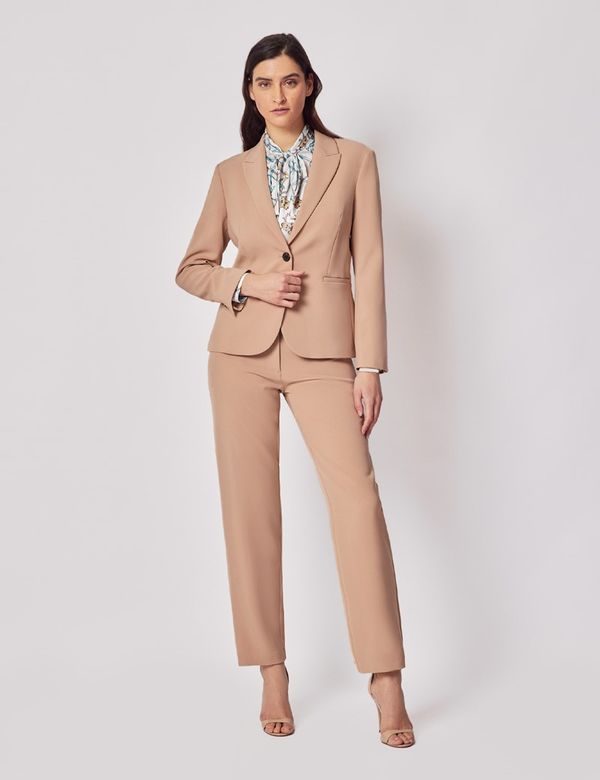 Women's Taupe Suit Pants | Hawes and Curtis