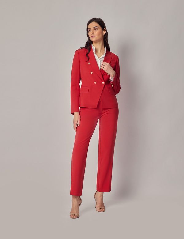 Women’s Red Suit Trousers | Hawes and Curtis