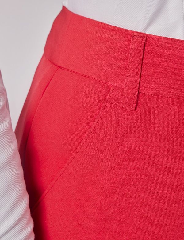 Women's Red Suit Pants | Hawes and Curtis