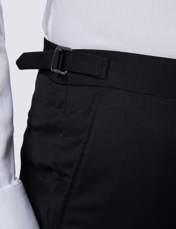 Men's Black Italian Wool Morning Suit Pants - 1913 Collection Men's Black Italian Wool Morning Suit Pants - 1913 Collection