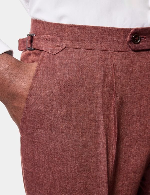 mens pleated linen dress pants The Linen Pleated Trouser