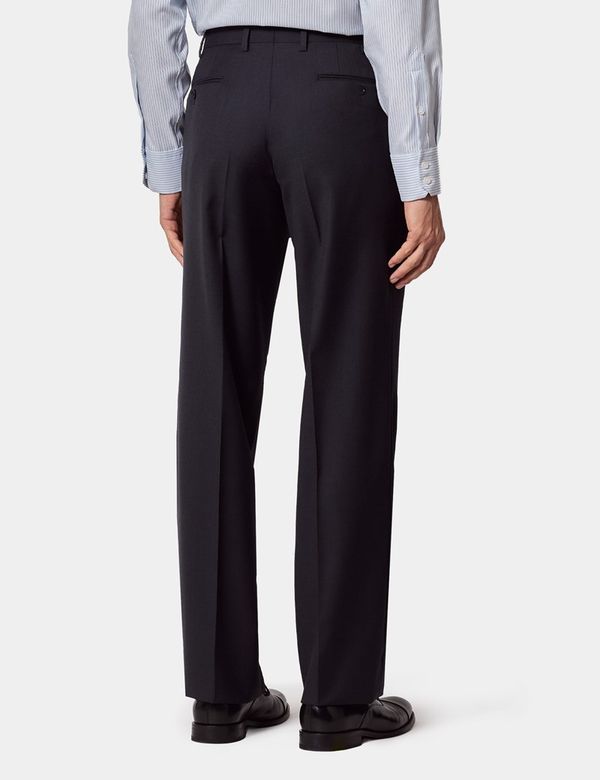 Men's Dark Charcoal Twill Classic Fit Suit Pants
