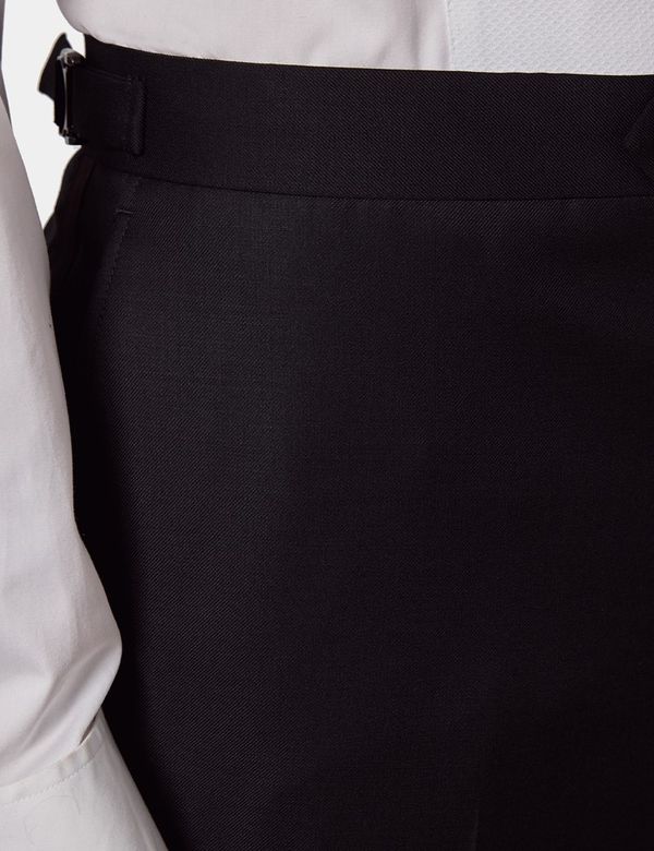 パンツ NEAT Black Ex side adjuster pants Pleat Side Adjuster Pants in Black