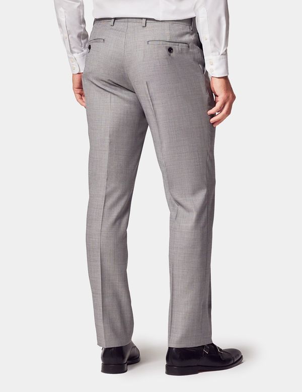 スーツ SAMUEL GUI YANG LEE TROUSER DOVE GREY Men's Light Grey Twill Slim Fit Suit Pants