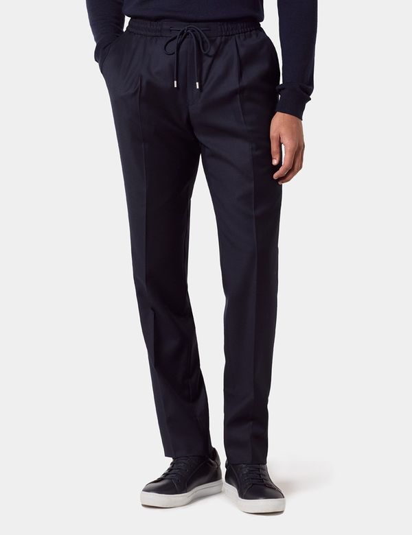 Devin Drawstring Pant White in Twill