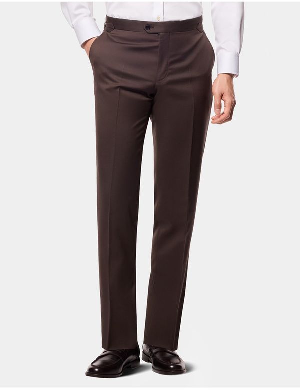 chocolate brown dress pants men Sidran Men's Brown Dress Pants