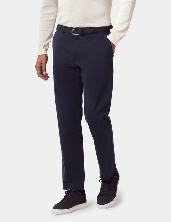 Regular Fit Dark Navy Garment-Dyed Chinos