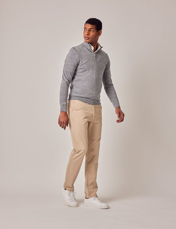 Organic Cotton Stretch Beige Chinos | Hawes & Curtis Organic Cotton Stretch Beige Chinos | Hawes & Curtis