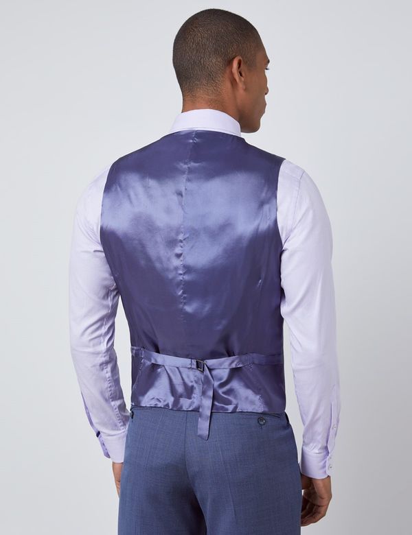 Men's Tailored Fit Single breasted Waistcoat - MAYFAIR - Blue
