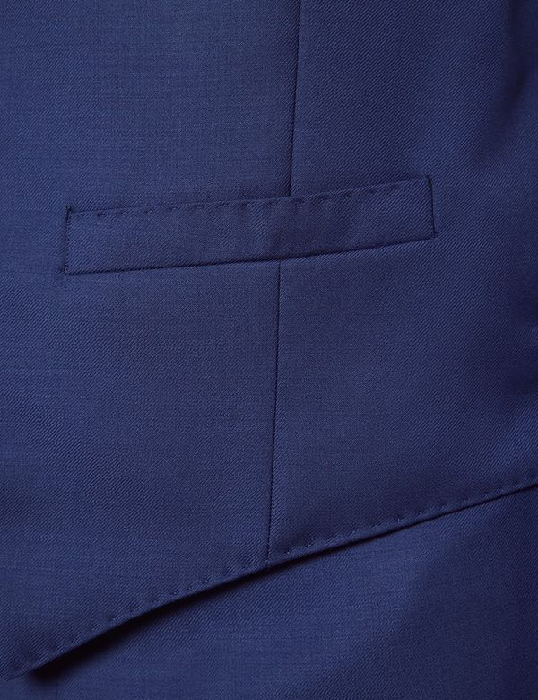 Men's Royal Blue Twill Suit Vest