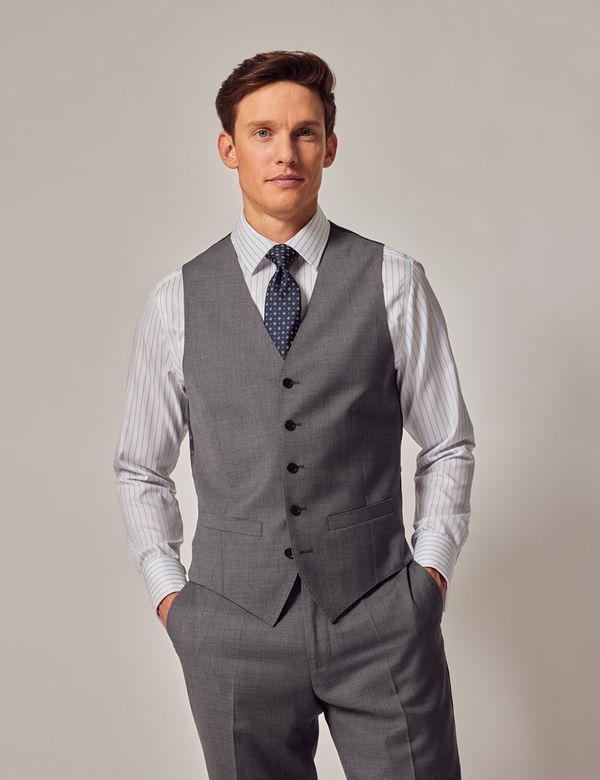 ASHER OVERSIZED TAILORED VEST | STEEL GREY | TOPS | SHONA