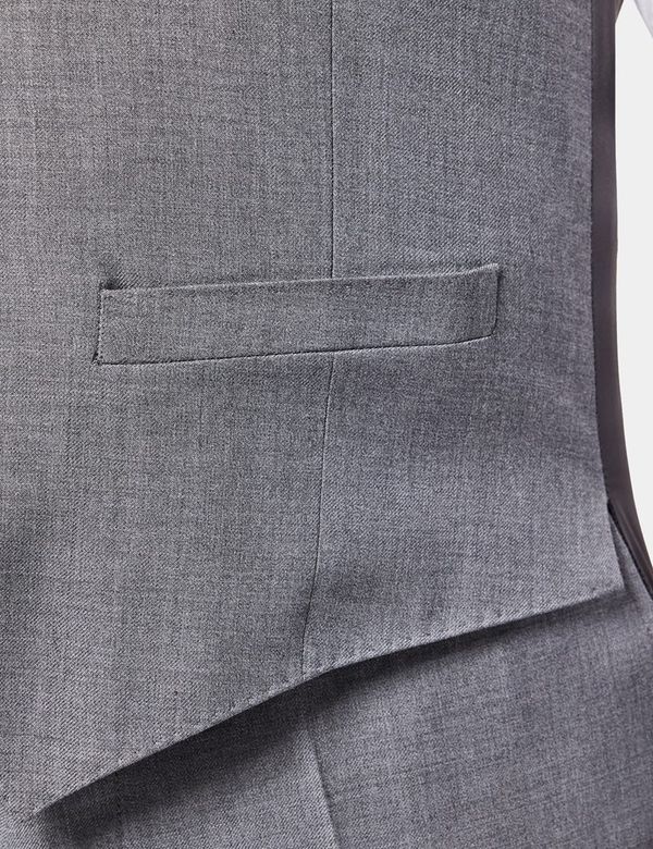 Men's Mid Grey Twill Vest