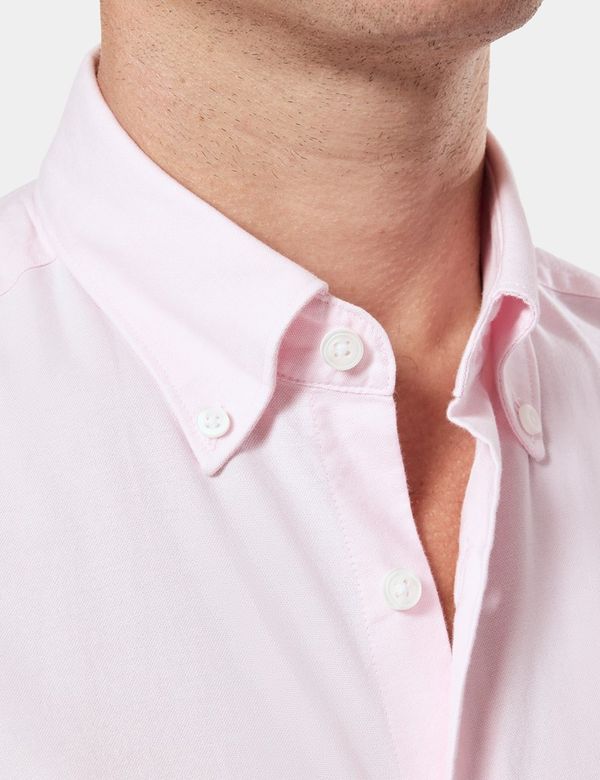 mens pink button down dress shirt Men's Magnetic Long Sleeve Collar - Size Medium - MagnaReady - Parkinson's Adaptive Clothing Look fresh and stay cool all at the same time O'Connell's Button Down Dress Shirt