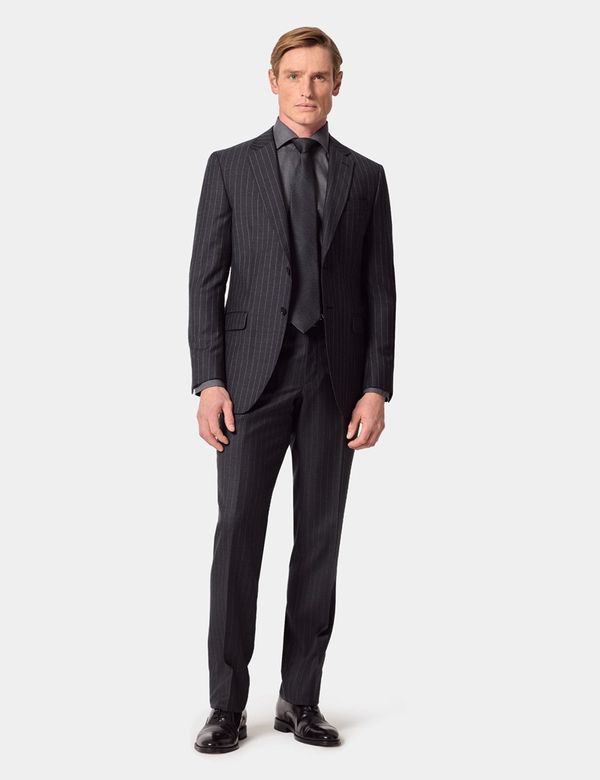Hawes & Curtis Slim Fit Dark Grey Shirt | Cotton | Plain | Men's Hawes & Curtis Slim Fit Dark Grey Shirt | Cotton | Plain | Men's