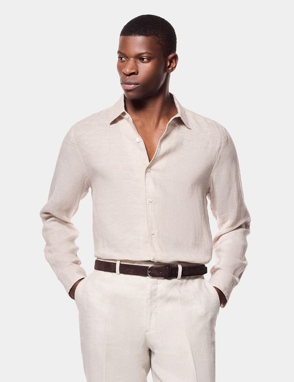 Slim Fit Natural Linen Shirt