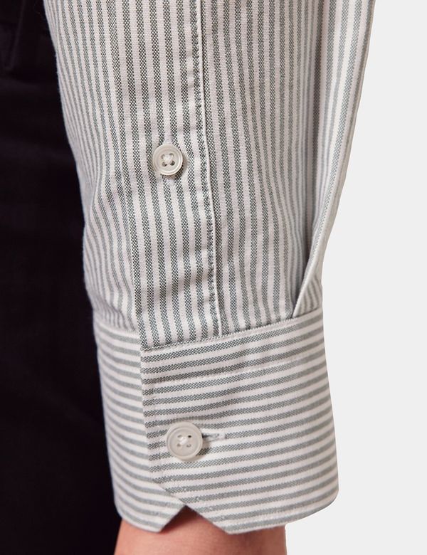 Mens Oxford Stripe  Shirt Ice Green