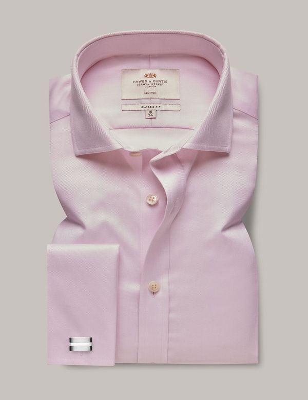 Men's Non-Iron Pink Pique Classic Shirt - Windsor Collar Men's Non-Iron Pink Pique Classic Shirt - Windsor Collar